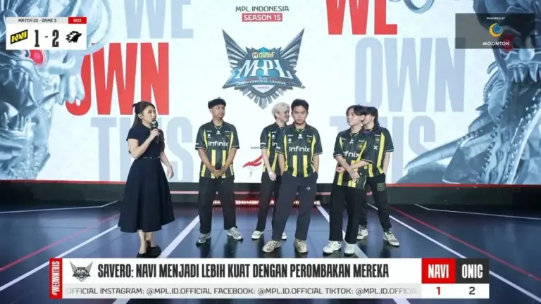 Hasil MPL ID Season 15 NAVI vs ONIC