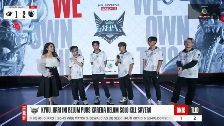 Hasil MPL ID Season 15 ONIC vs Team Liquid ID