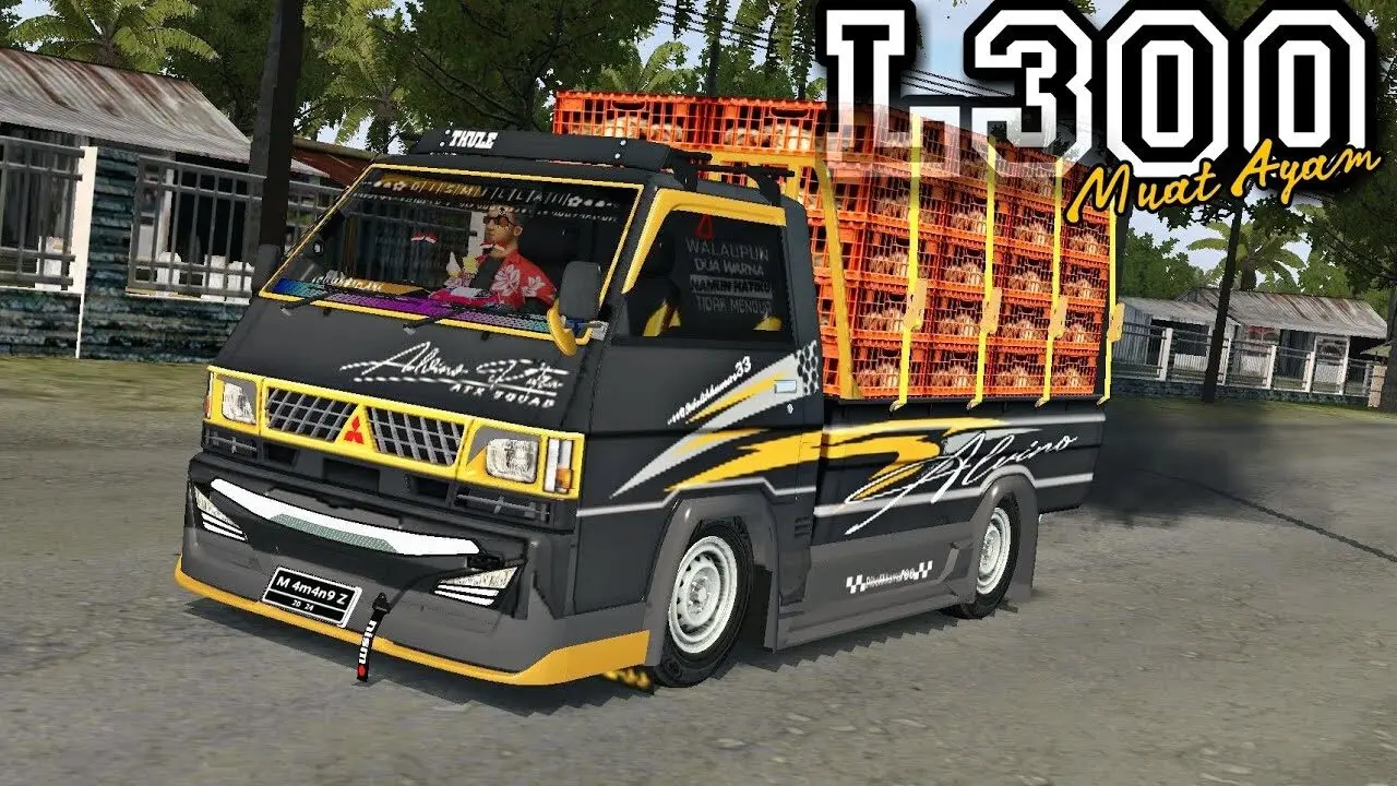 55+ Mod BUSSID L300 Full Muatan dan Anim Siap Download!