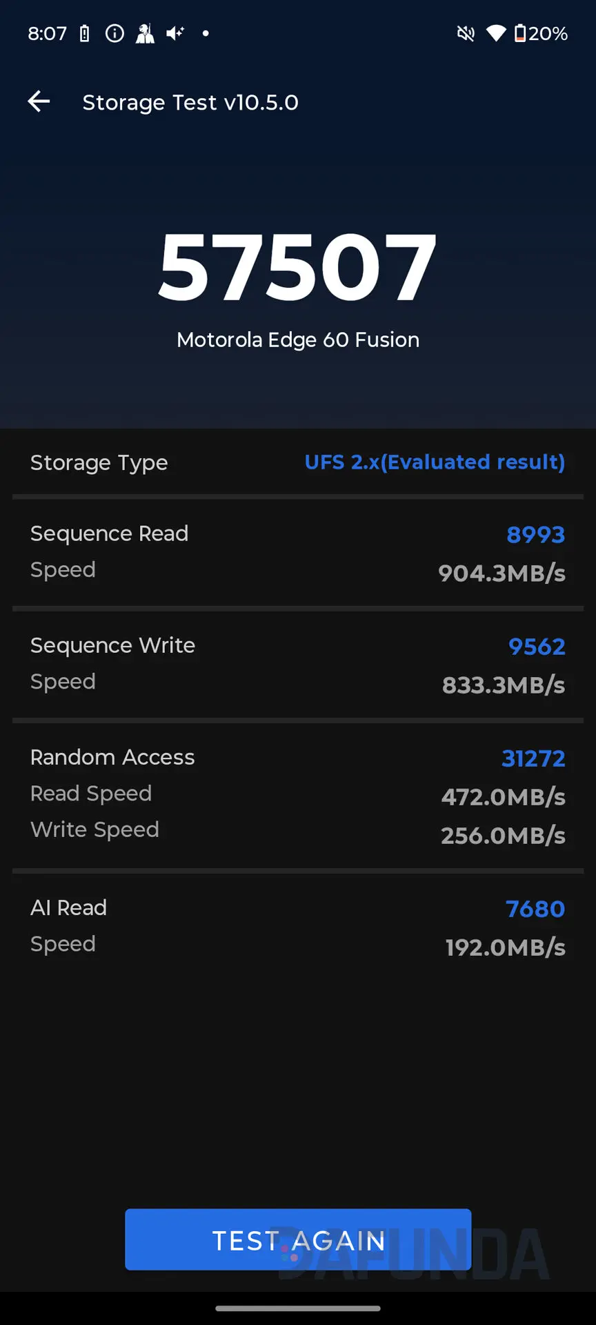 Antutu V10 Storage Test