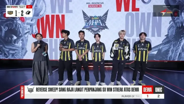 Hasil MPL ID S15 DEWA United Esports vs ONIC