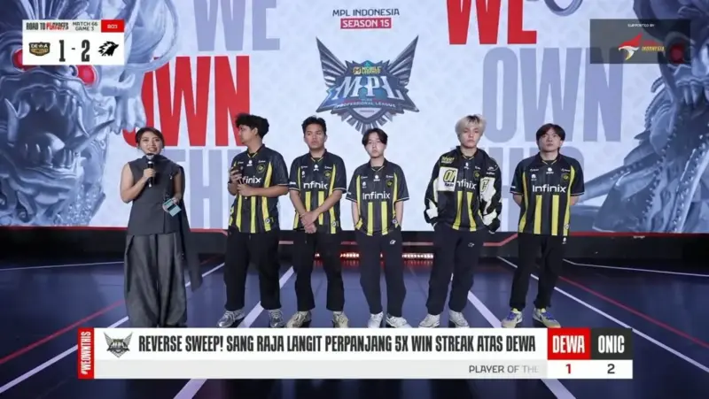 Hasil MPL ID S15 DEWA United Esports vs ONIC