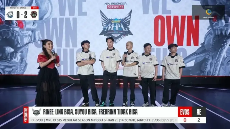 Hasil MPL ID S15 EVOS vs Alter Ego