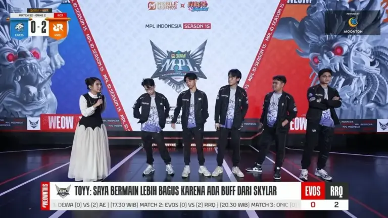 Hasil MPL ID Season 15 EVOS vs RRQ Hoshi