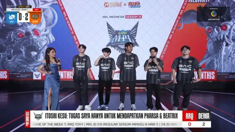 Hasil MPL ID S15 RRQ vs DEWA United Esports
