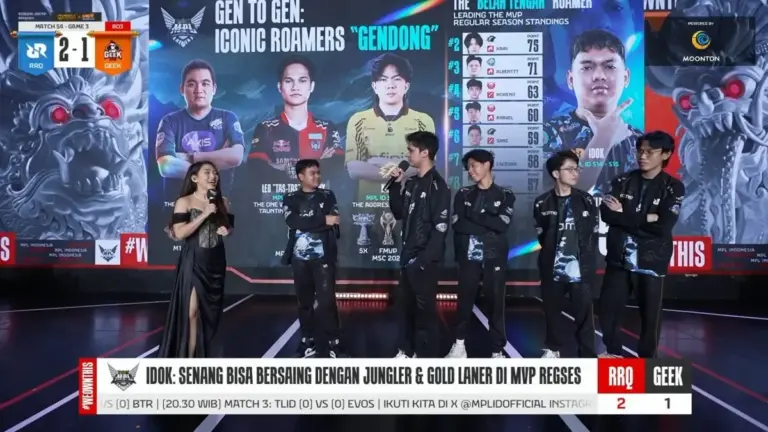 Hasil MPL ID Season 15 RRQ vs Geek Fam