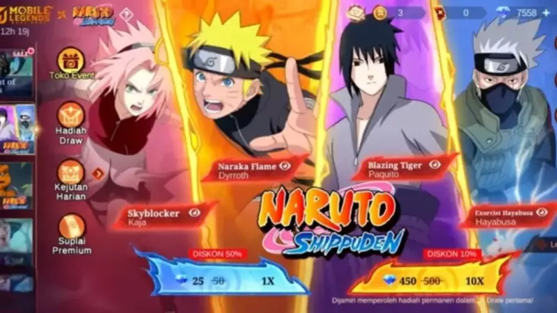 Cara Mendapatkan Skin Naruto Mobile Legends