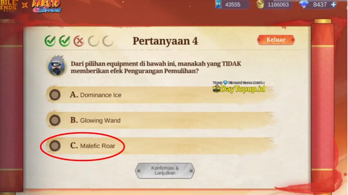 70+ Kunci Jawaban Kuis Akademi Ninja Naruto x MLBB, Auto Dapat Nilai Sempurna! 10 70+ Kunci Jawaban Kuis Akademi Ninja Naruto x MLBB, Auto Dapat Nilai Sempurna!