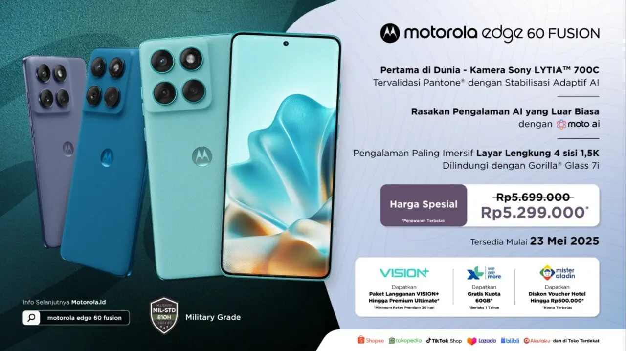 Motorola Resmi Buka Penjualan untuk edge 60 FUSION