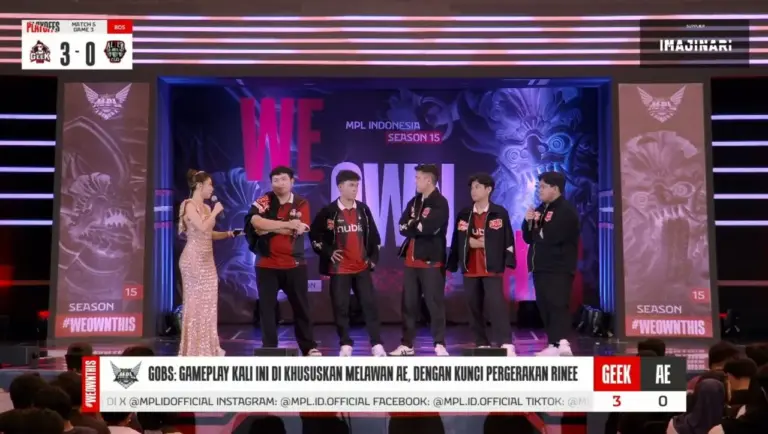 Hasil Playoffs MPL ID Season 15 Geek Fam vs Alter Ego