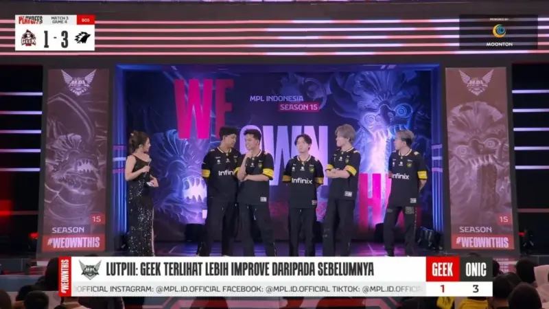 Hasil Playoffs MPL ID S15 Geek Fam vs ONIC
