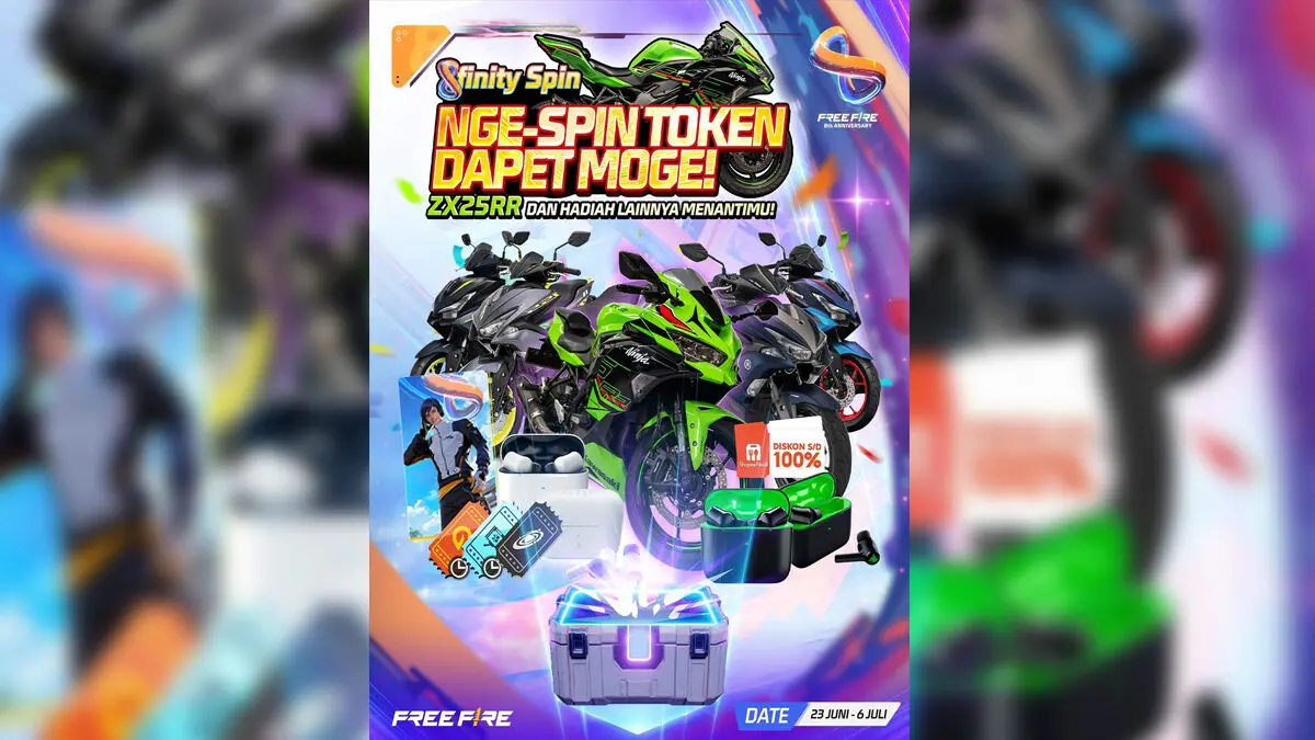 Begini Cara Dapatkan Motor Sport Gratis dari Free Fire di Ulang Tahunnya yang Ke-8!