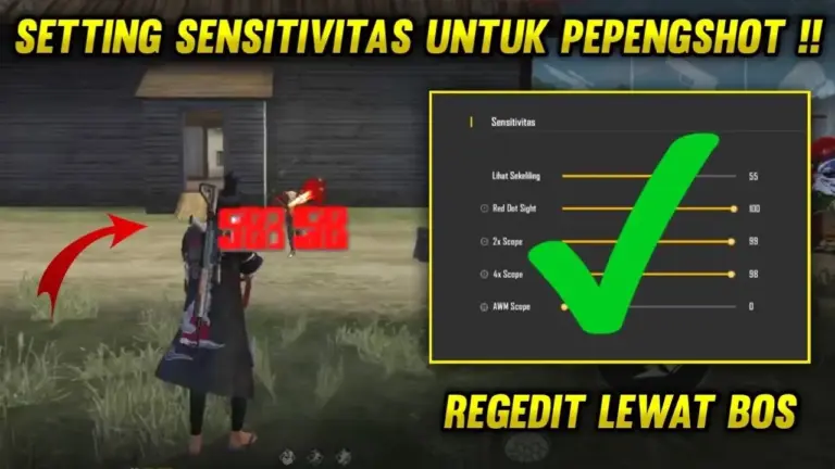 Sensitivitas FF Auto Headshot Aim Merah Terbaru 2025, Ampuh Banget!