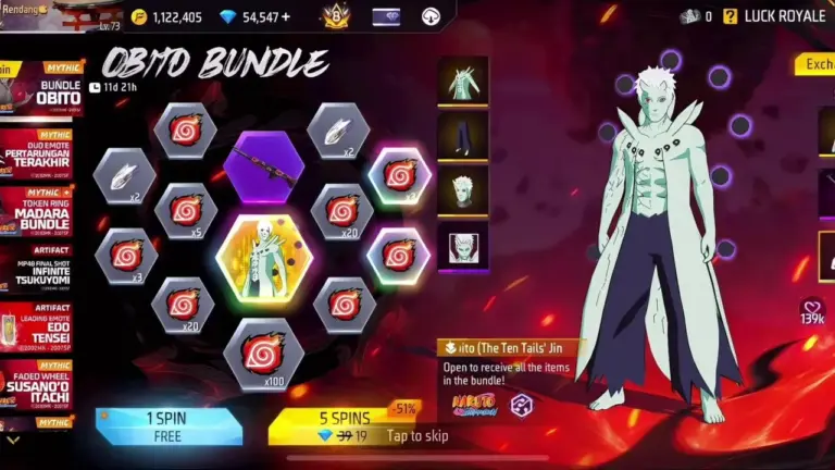 Cara Mendapatkan Bundle Obito FF dengan Mudah Tanpa Ribet