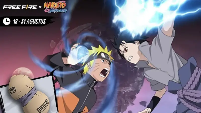 Cara Mendapatkan Emote Eksklusif Naruto vs Sasuke di kolaborasi free fire chapter 2 
