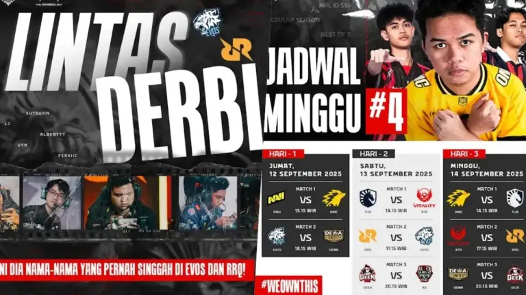 Jadwal MPL ID Season 16 Week 4, Sajikan Laga Derby Classic 12 Jadwal MPL ID Season 16 Week 4, Sajikan Laga Derby Classic