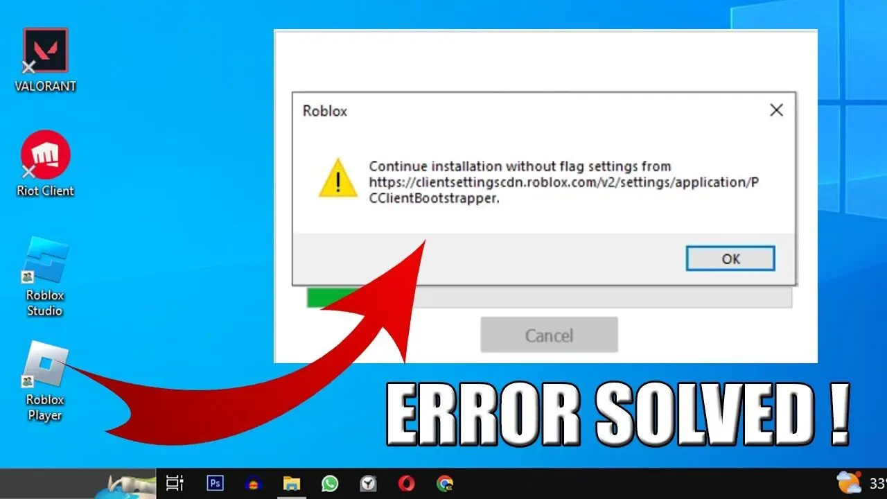 Cara Mengatasi Continue Installation Without Flag Settings Roblox