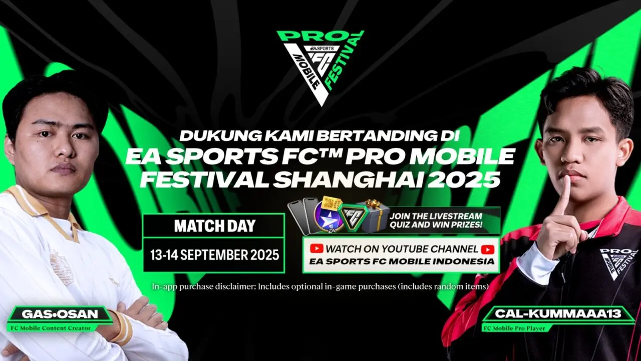 Indonesia Kirim Kuma & Osan ke EA SPORTS FC Pro Mobile Festival 2025 Shanghai