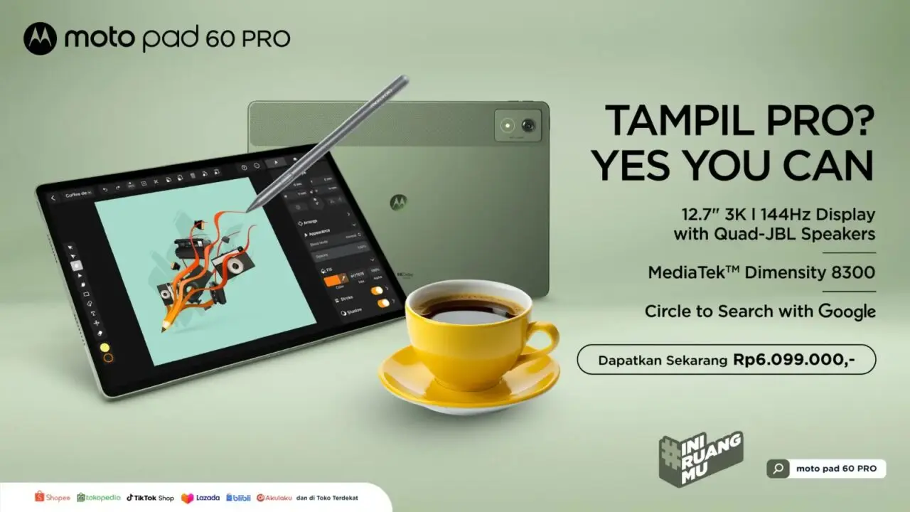 Spesifikasi & Harga Motorola Moto Pad 60 Pro