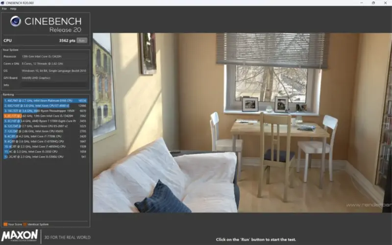Cinebench R20