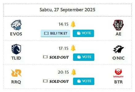 Jadwal MPL ID S16 Week 6