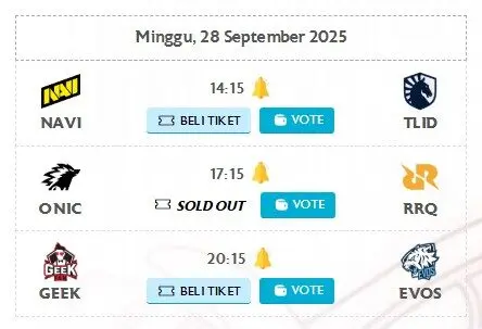 Jadwal MPL ID S16 Week 6