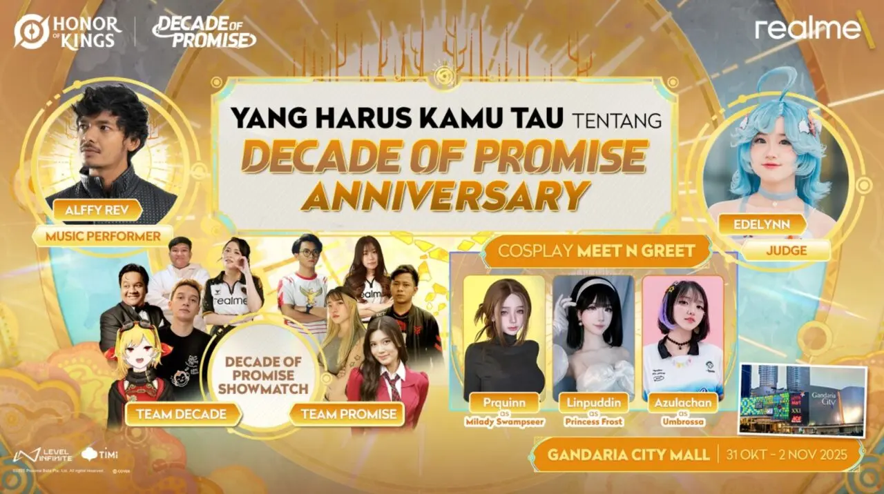 Ulang Tahun ke-10 Honor of Kings Dirayakan Level Infinite dan realme di Gandaria City Mall