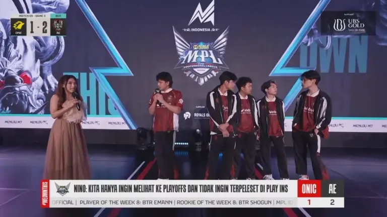 Hasil MPL ID Season 16 ONIC Esports vs Alter Ego