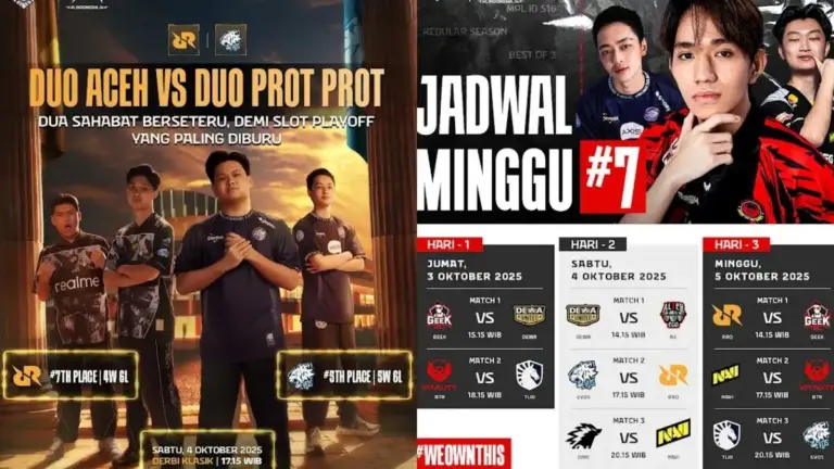 Jadwal MPL ID Season 16 Week 7, Sajikan Derby Klasik Leg 2 4 Jadwal MPL ID Season 16 Week 7, Sajikan Derby Klasik Leg 2