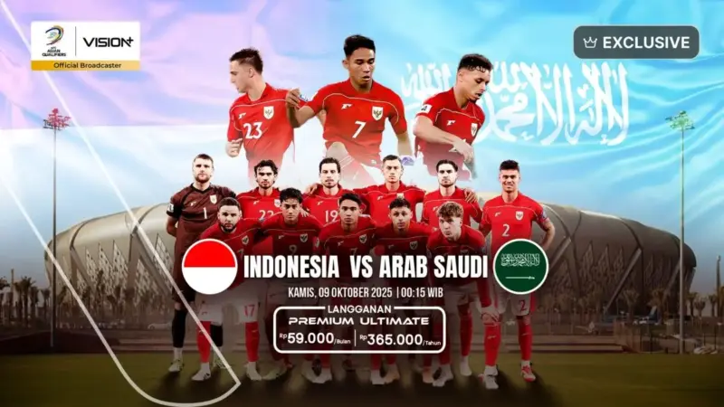 Link Live Streaming Indonesia vs Arab Saudi