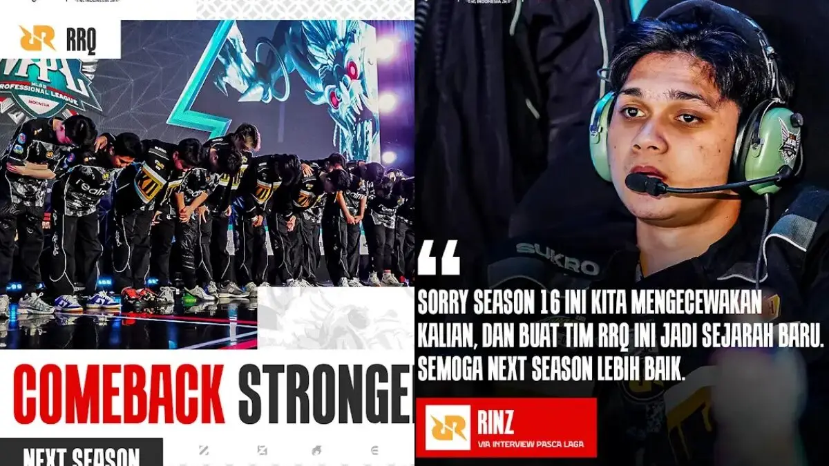 Untuk Pertama Kalinya, RRQ Tidak Lolos ke Playoff MPL Indonesia 1 Untuk Pertama Kalinya, RRQ Tidak Lolos ke Playoff MPL Indonesia