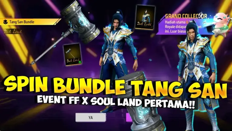 Kolaborasi Free Fire x Soul Land Hadir! Begini Cara Mendapatkan Bundle Tang San FF