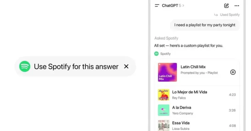 Fitur baru ChatGPT, Bisa Cari Lagu Spotify Lewat Percakapan
