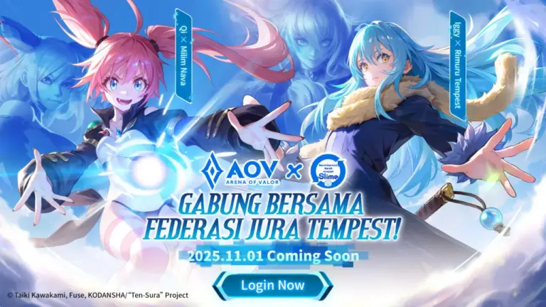 Rimuru Tempest Masuki Arena! Kolaborasi AOV × That Time I Got Reincarnated as a Slime Resmi Hadir!