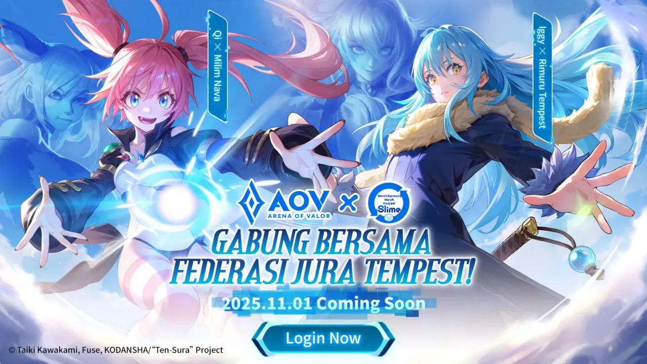 Rimuru Tempest Masuki Arena! Kolaborasi AOV × That Time I Got Reincarnated as a Slime Resmi Hadir!