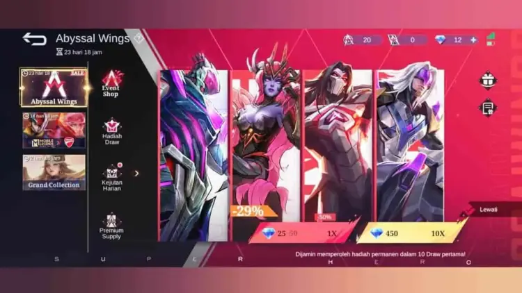 Event Abyssal Wings Mobile Legends