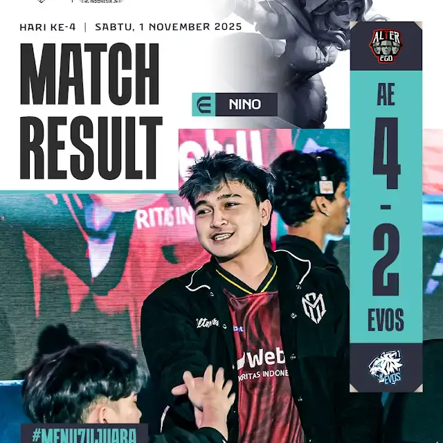 Hasil Final Lower Bracket MPL ID S16 Alter Ego vs EVOS Esports 2 Hasil Final Lower Bracket Alter Ego Vs Evos Esports