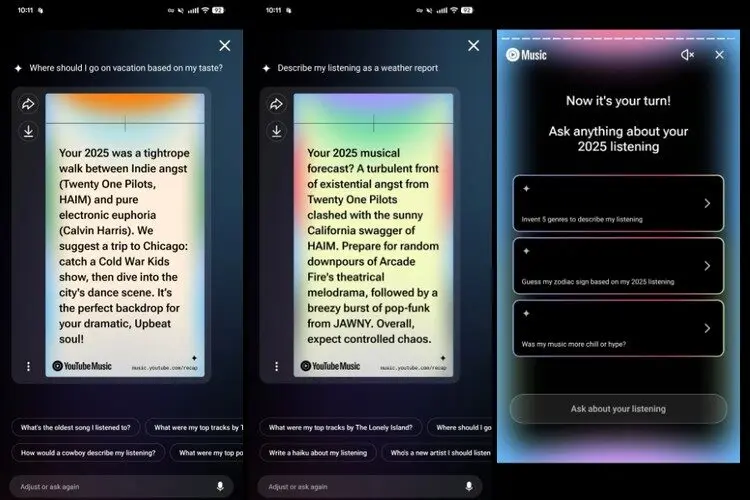Cara melihat statistik YouTube Music 2025 Recap