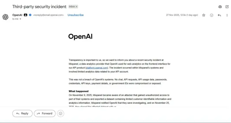 Kronologi Kebocoran Data OpenAI