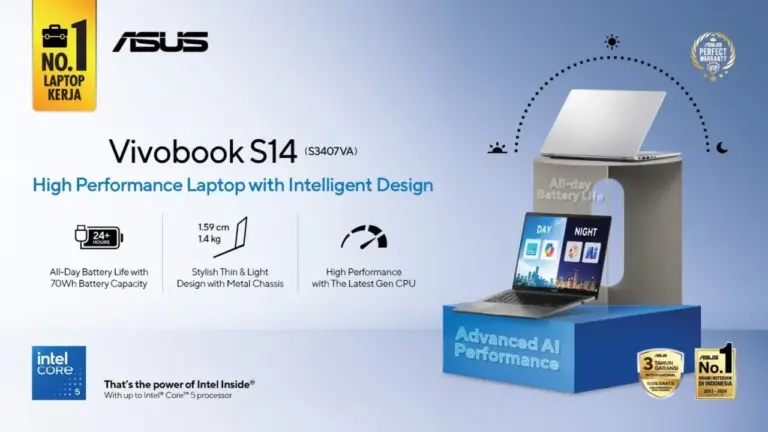 Review ASUS Vivobook S14 (S3407VA): Rekomendasi Laptop Kerja Generasi Baru