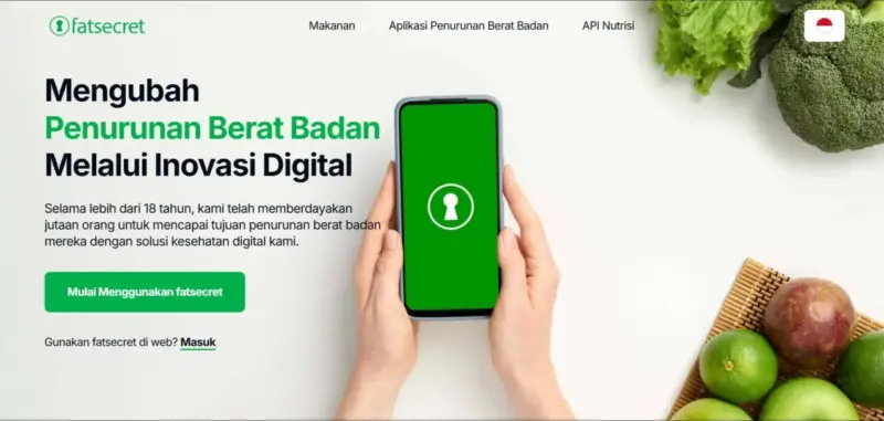 6 Website Penghitung Kalori Harian, FatSecret