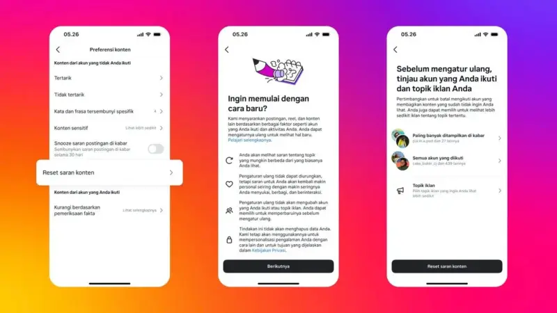 Cara Reset Algoritma IG