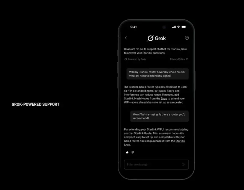 Layanan Internet Satelit SpaceX dengan Chatbot Grok