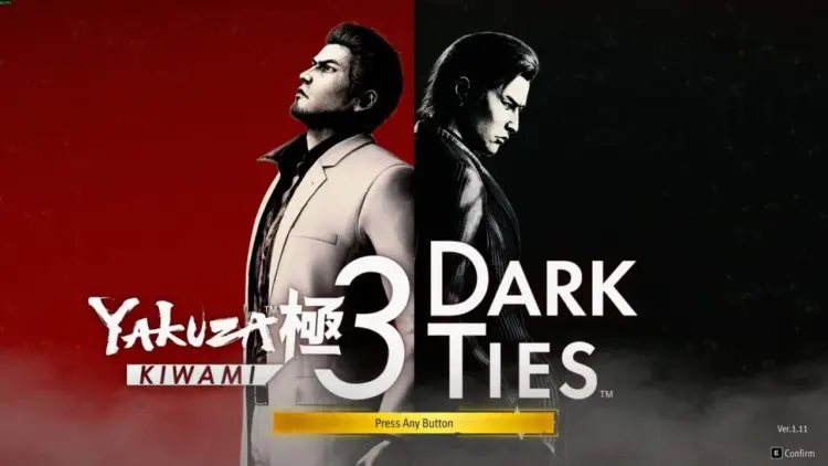 Halaman Awal Yakuza Kiwami 3 & Dark Ties Versi 1.11