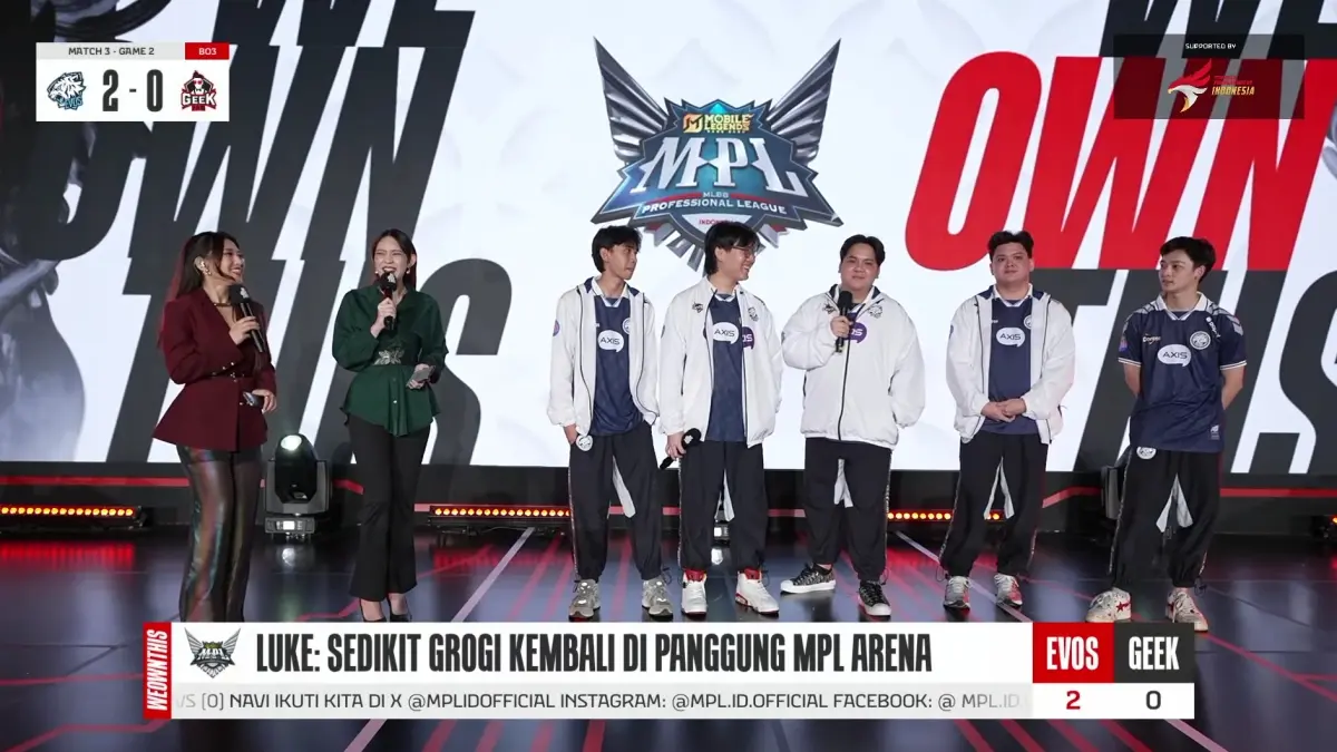 Hasil MPL ID S17 Week 1: EVOS Esports vs Geek Fam