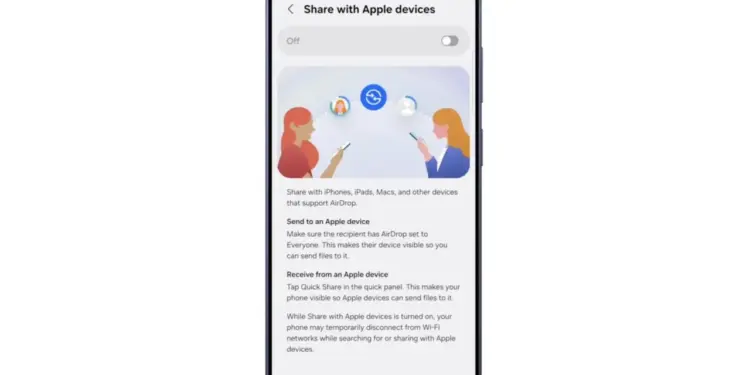 Samsung Quick Share Apple