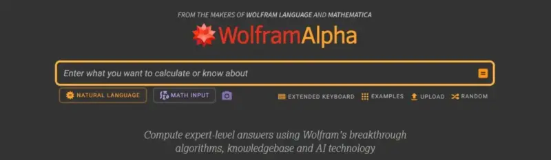 Situs Belajar Matematika Online, Wolfram Alpha
