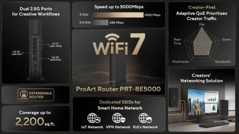 ASUS Perluas Ekosistem ProArt dengan Router WiFi 7 dan Switch Multi-Gigabit