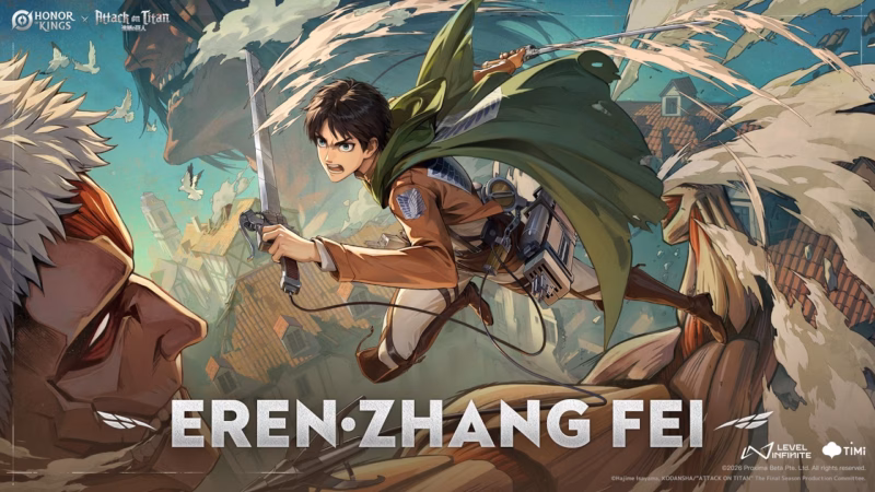 Inilah 4 Skin Attack on Titan Honor of Kings yang Hadir, Ada Skin Gratis! 2 Eren Zhang Fei - Skin Attack on Titan Honor of Kings