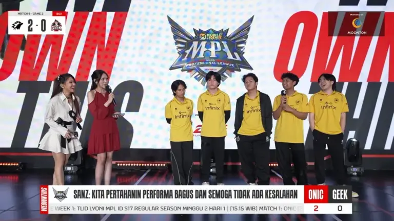 Hasil MPL ID Season 17 ONIC Esports vs Geek Fam 9 Hasil MPL ID Season 17 ONIC Esports vs Geek Fam